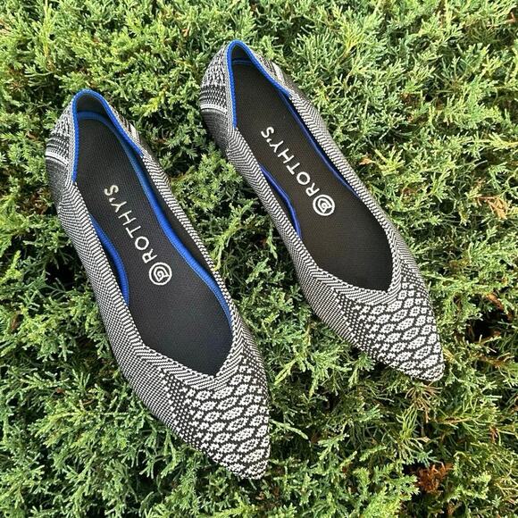 Rothy's The Point Lapis Python Snake Print‎ Women’s Flats Size 9 Shoes - Picture 4 of 17